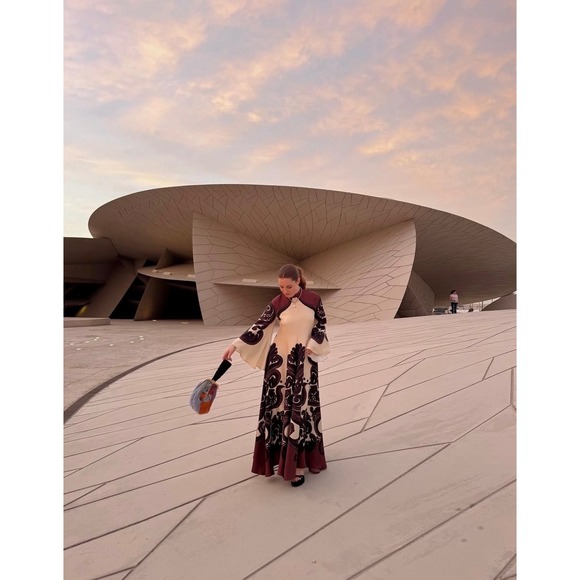 NWT La DoubleJ Magnifico Silk Twill Dress in Corsini Placée Cream $1,690 Size XL - Picture 16 of 16